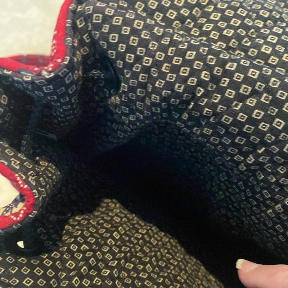 Vintage Vera Bradley Quilted “Red Coin” Backpack - Picture 4 of 7